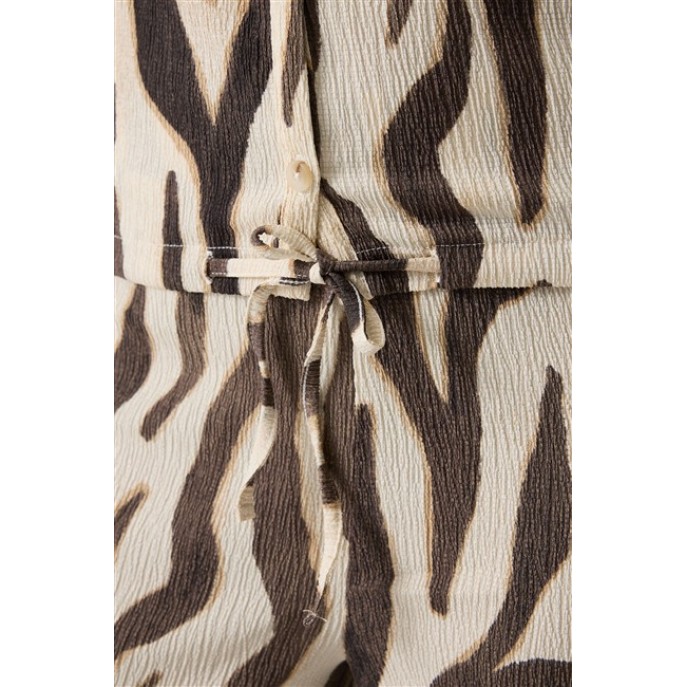 Garcia T-shirt met print Tijger Q260008 Turtledove Bruin 